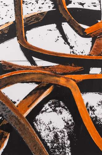 Bernar Venet (1941): 'IX', mixed media on paper, ed. 7/20, [...