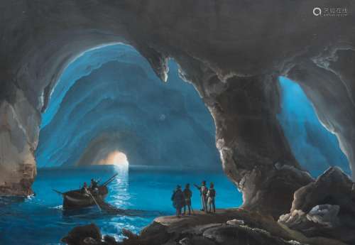 Italian school: 'Grotta blu a Capri' (The Blue Grotto in Cap...