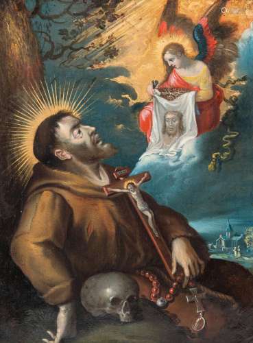 Southern European School: Saint Francis of Assisi in ecstasy...