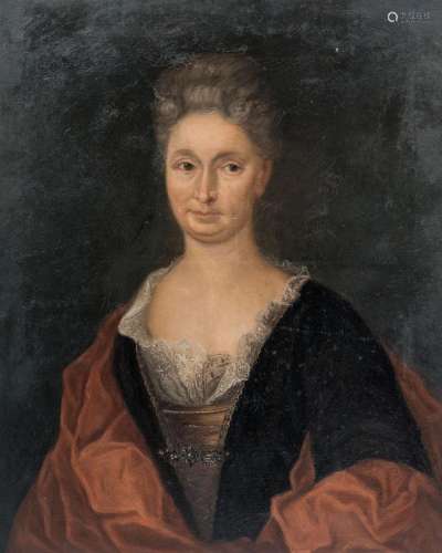 School of the 18th C.: Portrait of a lady, oil on canvas<br ...