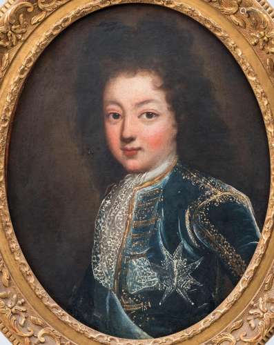 French school: Portrait of Louis XV as a child, oil on canva...