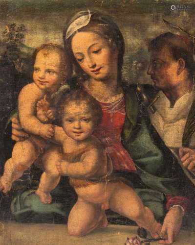 Italian School: Madonna and Child, John the Baptist and a Sa...