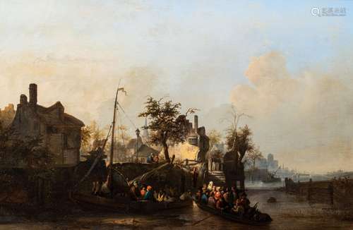 Laurent Herman Redig (1822-1861): The departure, oil on pane...