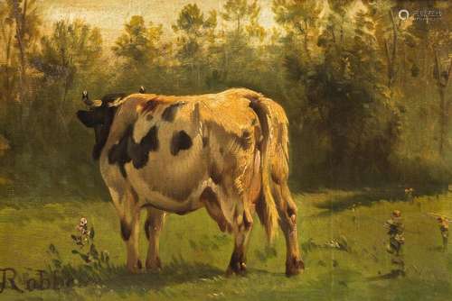 Louis Robbe (1806-1887, in the manner of): A cow in a landsc...