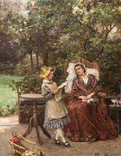 Ernest Van den Kerckhove (1840-1879): A moment of rest in th...