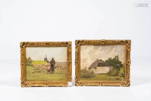 Adrien-Joseph Heymans (1839-1921, in the manner of): Farm an...