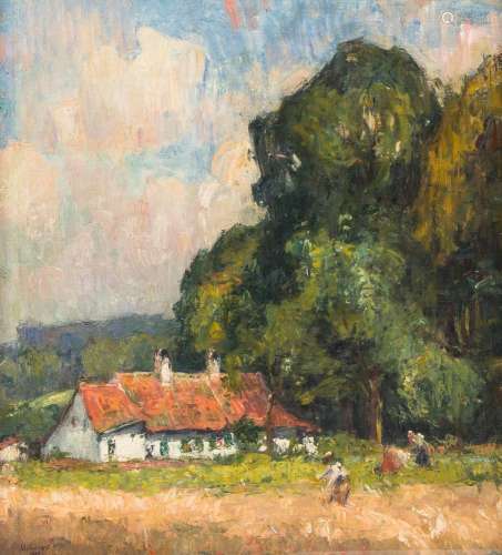 Fernand Stievenart (1862-1922, in the manner of): Farm life ...