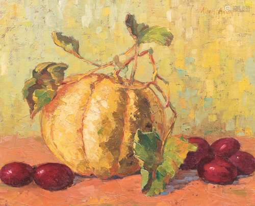 Albert Andre (1869-1954): Still life with fruit, oil on canv...