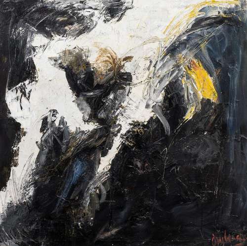 Charles Drybergh (Dryberg, 1932-1990): 'Haut chute', oil on ...