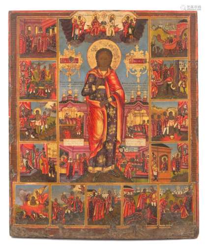Icon "SAINT CATHERINE AND SCENES FROM HER LIFE"