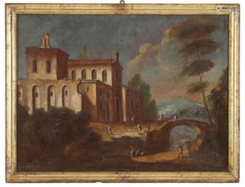 Painting "CHURCH WITH BRIDGE"