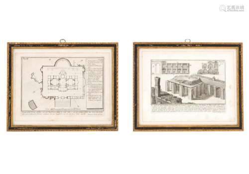 GIOVANNI BATTISTA PIRANESI. Pair of etchings