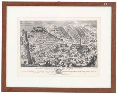 MARCO SEBASTIANO GIAMPICCOLI. Etching "VIEW OF THE CAST...