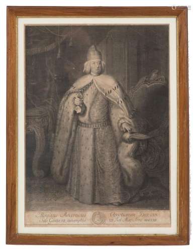 MARCO ALVISE PITTERI. Etching "PORTRAIT OF THE DOGE ALV...