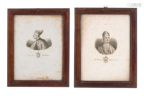 Pair of engravings "DOGES MARCELLO AND DONDOLO"