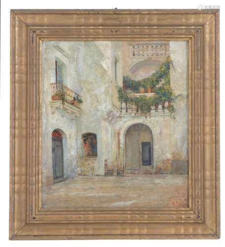 GIULIO PAGLIANO. Painting "SARA'S HOUSE, GALLIPOLI&...