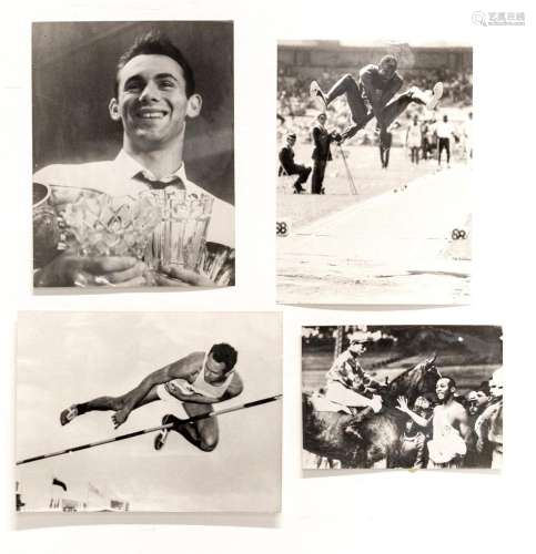 Four athletics photographs