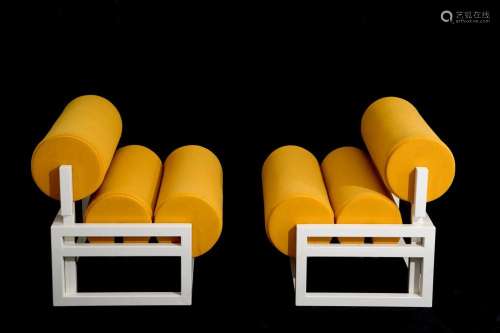 ALBERTO SEASSARO. Pair of armchairs