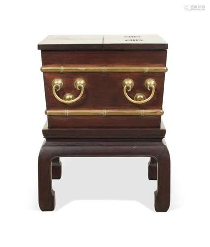 GEORGE ZEE STYLE CHINESE HARDWOOD ICE CHEST