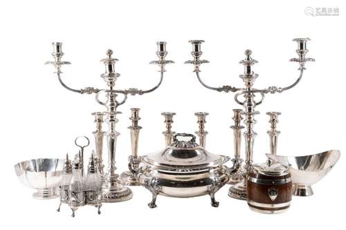 13PCS ASST. STERLING & SILVERPLATE TABLEWARE