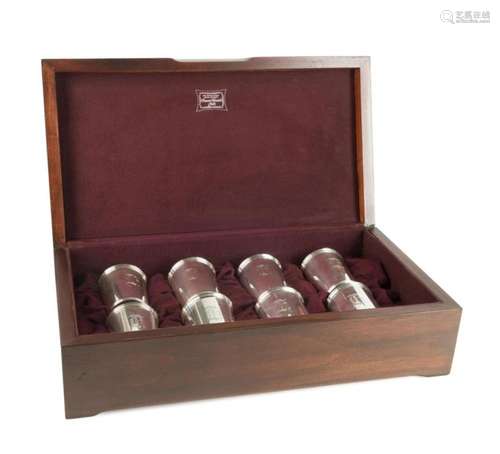 8 INTERNATIONAL STERLING MINT JULEP CUPS W/ BOX