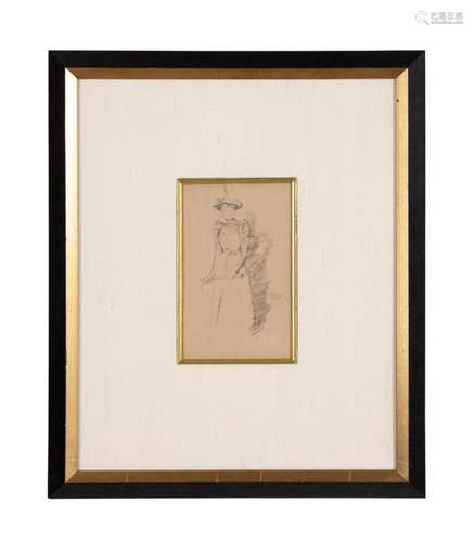 JAMES WHISTLER "GANTS DE SUEDE" FIGURAL LITHOGRAPH