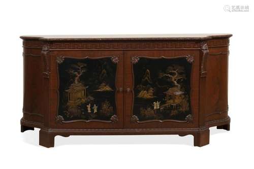 THEODORE BAILEY & CO. MAHOGANY CHINOISERIE BUFFET