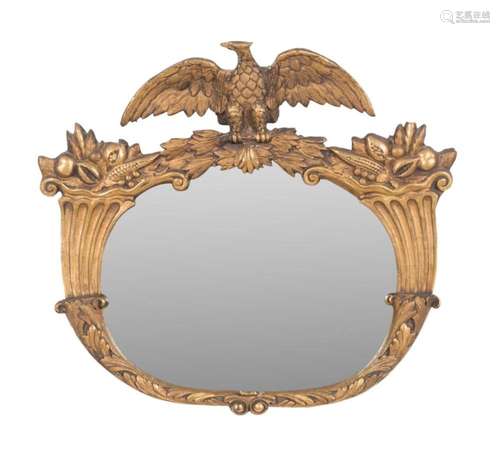 FEDERAL STYLE EAGLE CORNUCOPIA MIRROR, C. 1900