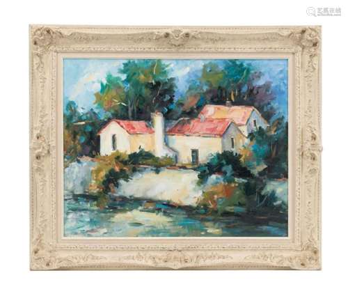 YVETTE STURGIS, COTTAGE SCENE, O/C