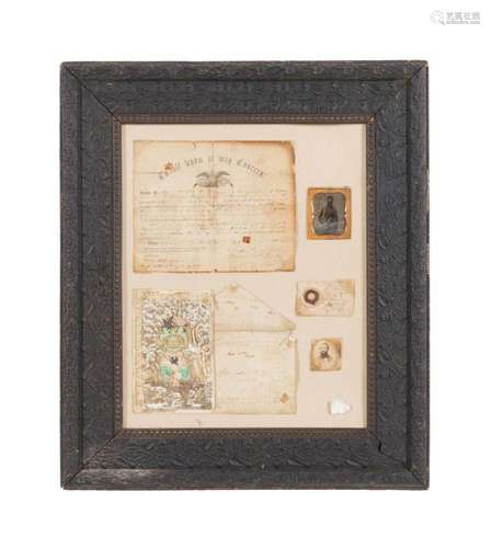 AMERICAN CIVIL WAR ERA FRAMED ASSEMBLED ARCHIVE