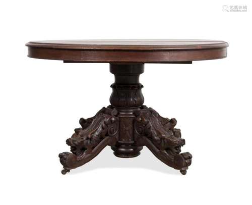 AMERICAN RENAISSANCE REVIVAL DINING TABLE