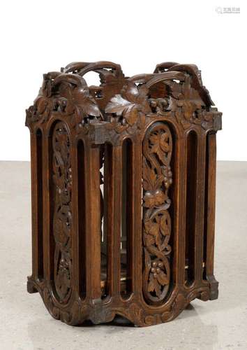 AMERICAN RENAISSANCE REVIVAL OAK UMBRELLA STAND