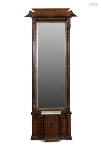 AMERICAN VICTORIAN EASTLAKE STYLE TALL PIER MIRROR