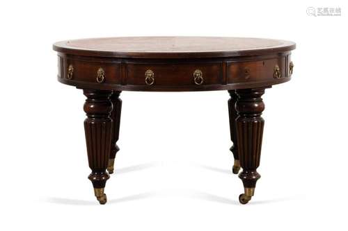 19TH C. WILLIAM IV MAHOGANY CENTER TABLE