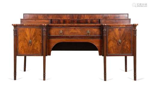 WILLIAM IV MAHOGANY STEP BACK SIDEBOARD C. 1830