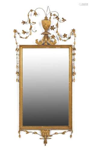 19TH C. NEOCLASSICAL STYLE GILTWOOD & GESSO MIRROR