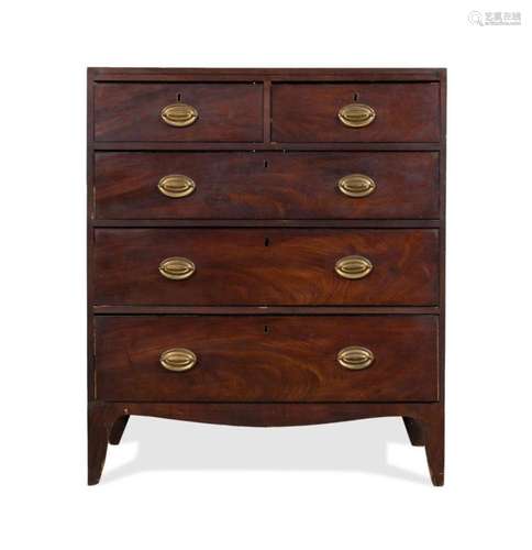 GEORGE III STYLE MAHOGANY CHEST OF DRAWERS