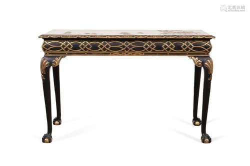 GEORGE III STYLE PARCEL GILT CHINOISERIE CONSOLE