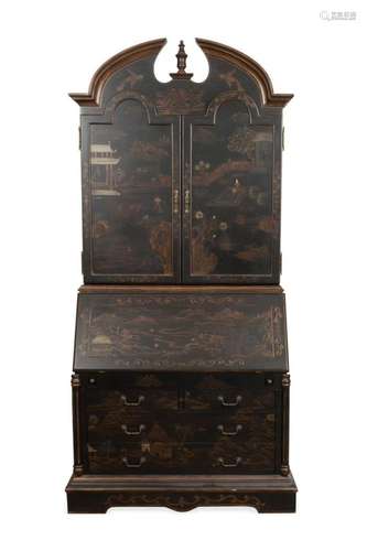 ENGLISH GEORGIAN STYLE CHINOISERIE SECRETARY