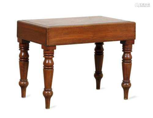 19TH C. ENGLISH MAHOGANY COMMODE STOOL