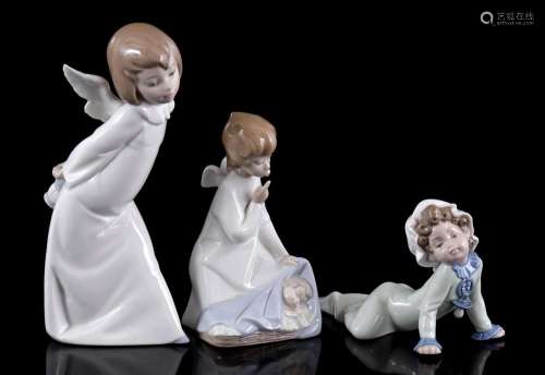 Lladro 3 porcelain figurines