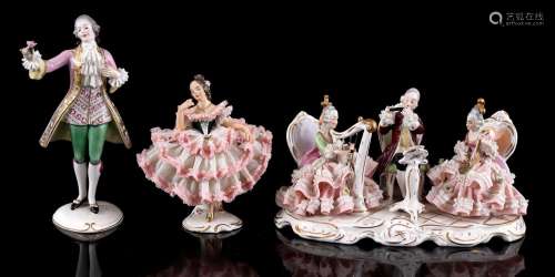 3 classic porcelain sculptures