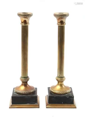 2 brass candlesticks