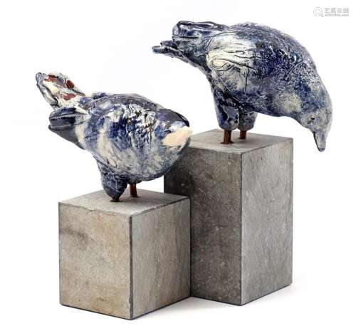 2 ceramic sculptures