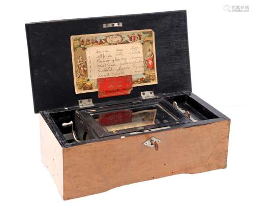 Maple veneer music box
