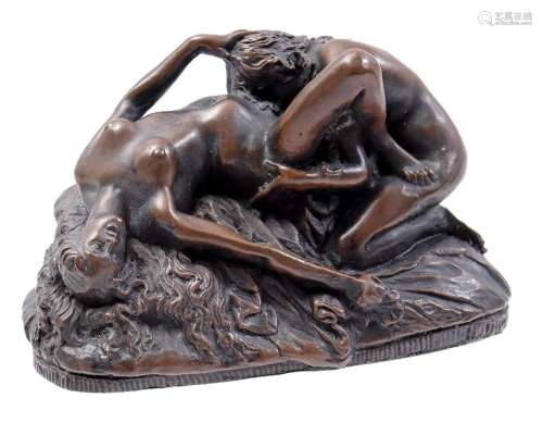 Erotic bronze sculpture