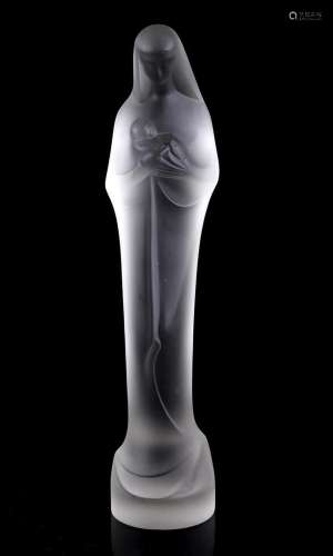 Satined glass statue