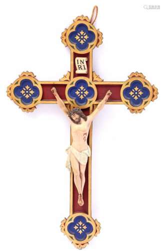 Wooden painted crucifix