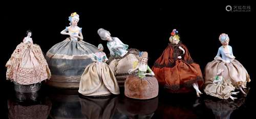 8 porcelain half dolls