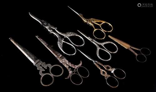 7 various craft scissors